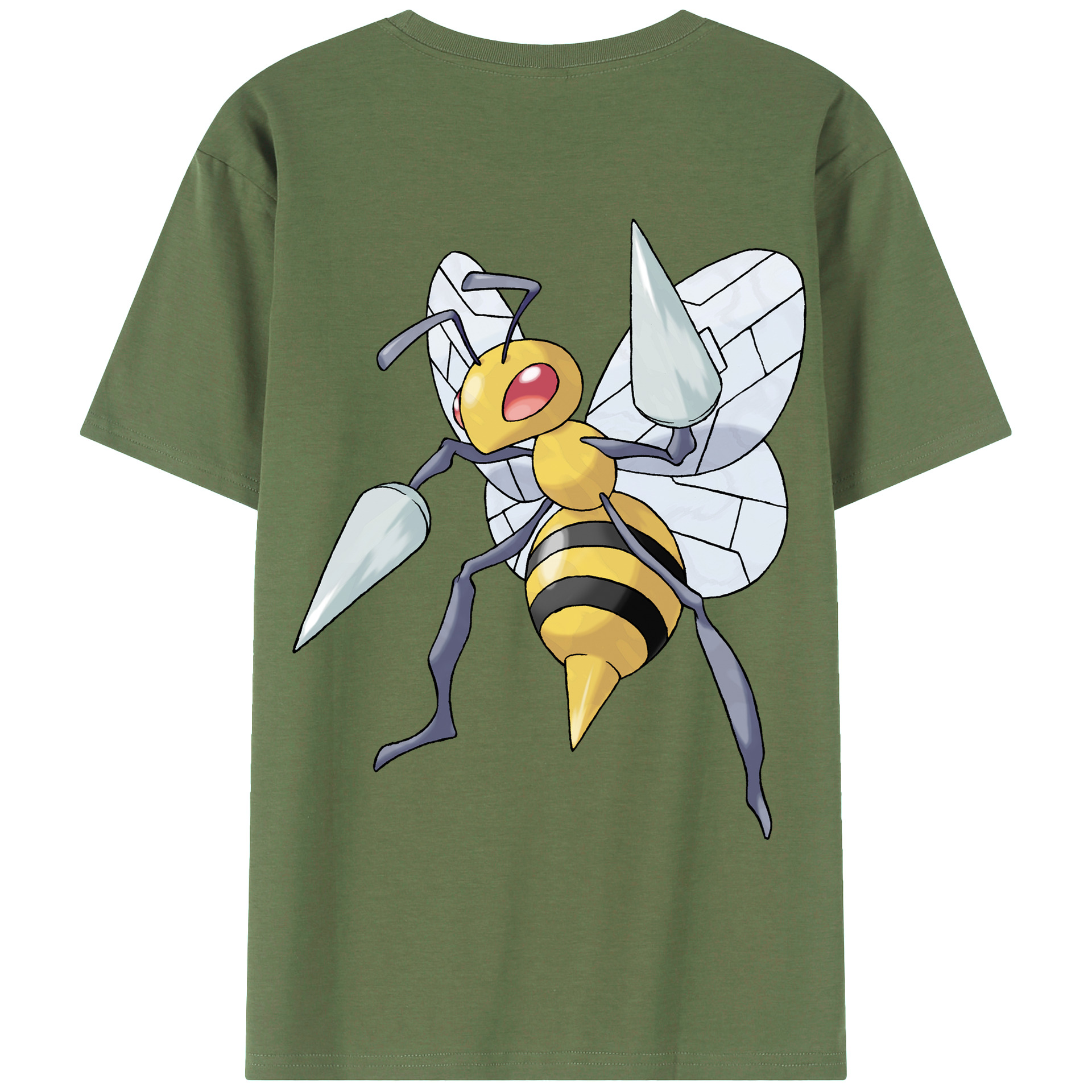 （画像用） ポケットモンスター Pokémon 綿100％ メンズ半袖Tシャツ（バックプリント） 通気性